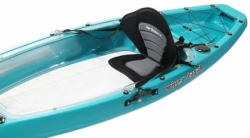 large VUE 2  CANOE SINGLE BOTTOM GLASS TRANSPARENT SEAT PADDLE 279CM X 74CM balidiveshop 3
